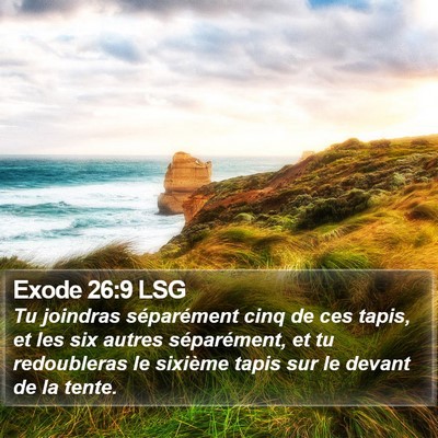 Exode 26:9 LSG Bible Verse Image