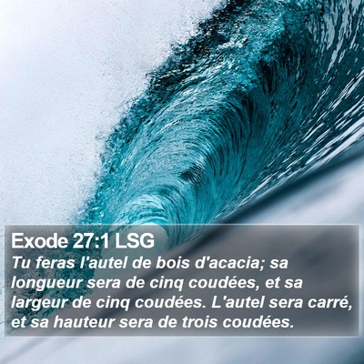 Exode 27:1 LSG Bible Verse Image