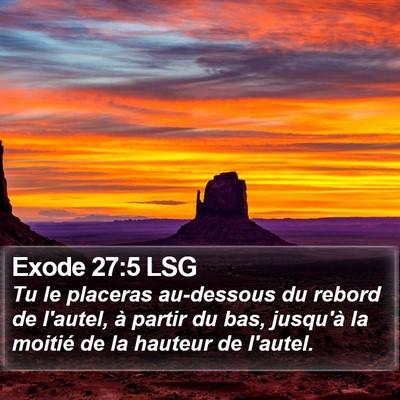 Exode 27:5 LSG Bible Verse Image