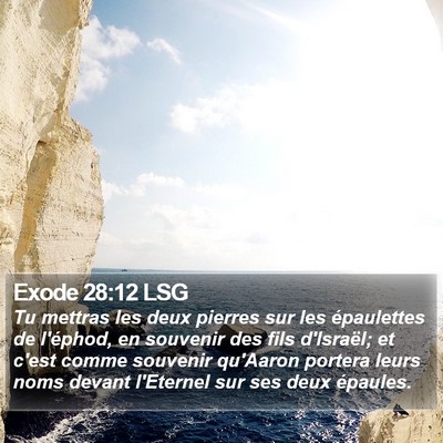 Exode 28:12 LSG Bible Verse Image