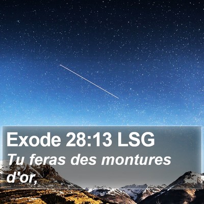 Exode 28:13 LSG Bible Verse Image
