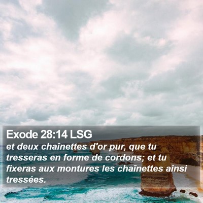 Exode 28:14 LSG Bible Verse Image