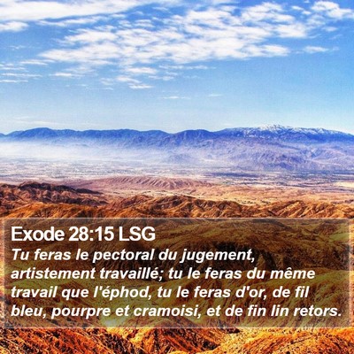 Exode 28:15 LSG Bible Verse Image