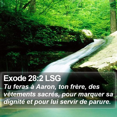 Exode 28:2 LSG Bible Verse Image