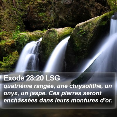 Exode 28:20 LSG Bible Verse Image