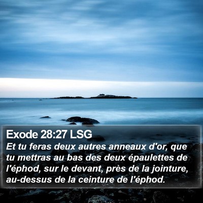 Exode 28:27 LSG Bible Verse Image