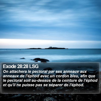 Exode 28:28 LSG Bible Verse Image