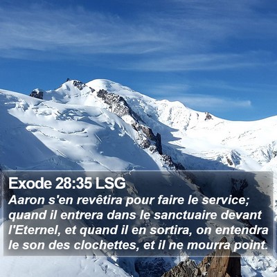 Exode 28:35 LSG Bible Verse Image