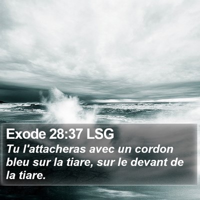Exode 28:37 LSG Bible Verse Image