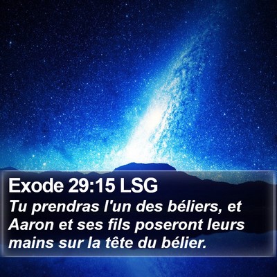Exode 29:15 LSG Bible Verse Image