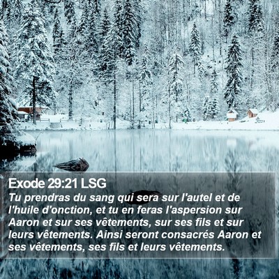 Exode 29:21 LSG Bible Verse Image