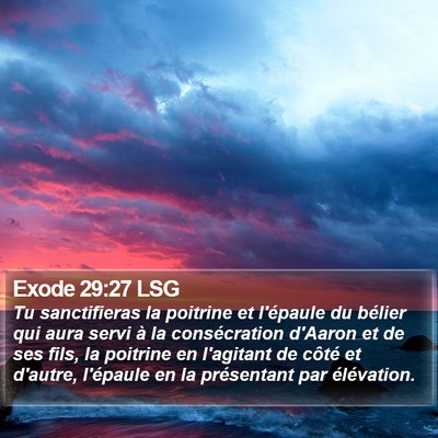 Exode 29:27 LSG Bible Verse Image