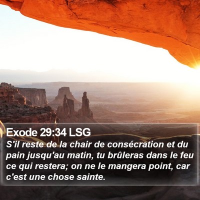 Exode 29:34 LSG Bible Verse Image