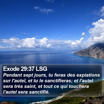 Exode 29:37 LSG Bible Verse Image