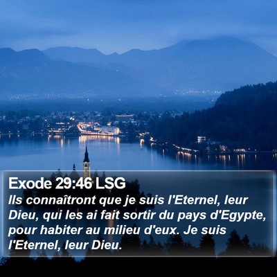 Exode 29:46 LSG Bible Verse Image