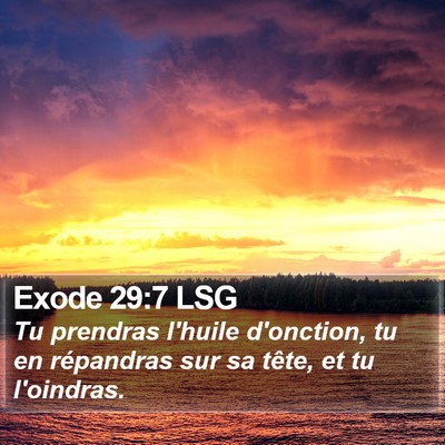 Exode 29:7 LSG Bible Verse Image