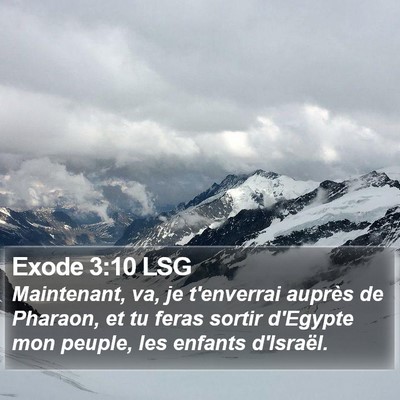 Exode 3:10 LSG Bible Verse Image
