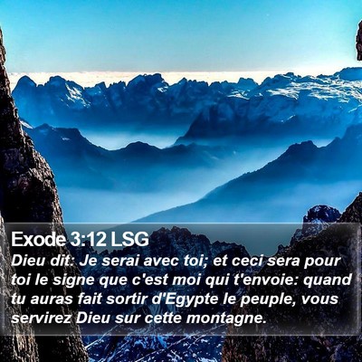 Exode 3:12 LSG Bible Verse Image