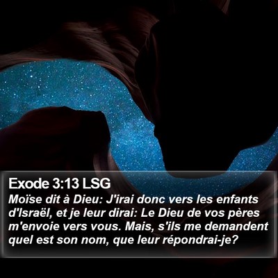 Exode 3:13 LSG Bible Verse Image