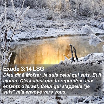 Exode 3:14 LSG Bible Verse Image