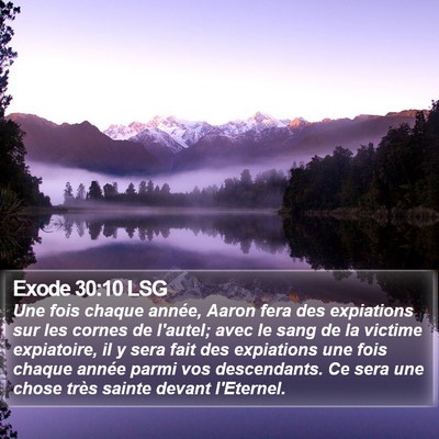 Exode 30:10 LSG Bible Verse Image