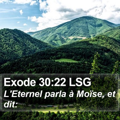 Exode 30:22 LSG Bible Verse Image