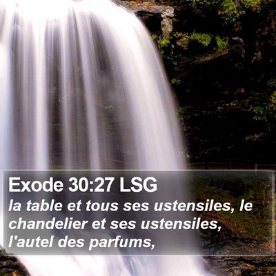 Exode 30:27 LSG Bible Verse Image