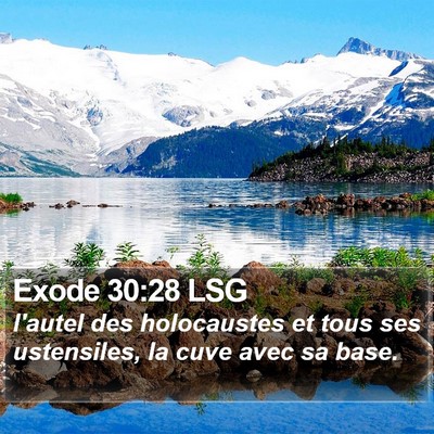 Exode 30:28 LSG Bible Verse Image