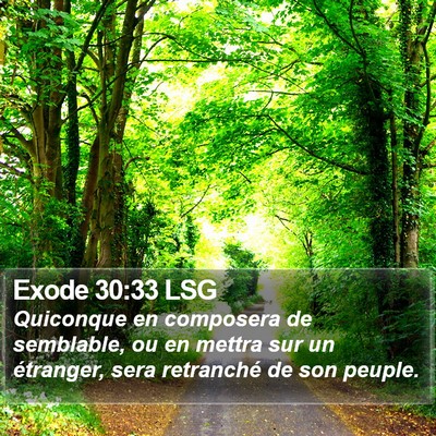 Exode 30:33 LSG Bible Verse Image