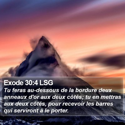 Exode 30:4 LSG Bible Verse Image