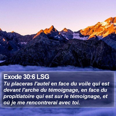 Exode 30:6 LSG Bible Verse Image