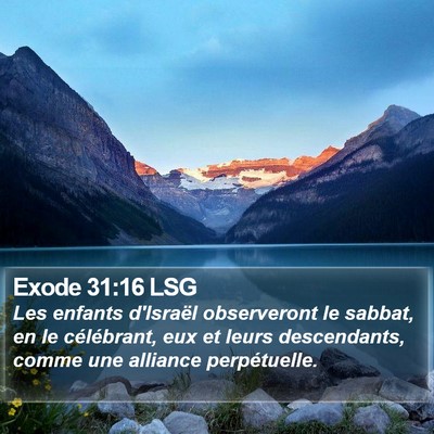 Exode 31:16 LSG Bible Verse Image