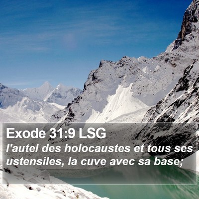 Exode 31:9 LSG Bible Verse Image