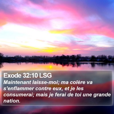 Exode 32:10 LSG Bible Verse Image