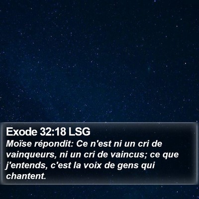 Exode 32:18 LSG Bible Verse Image