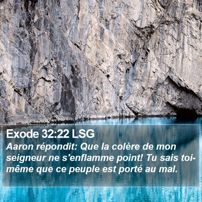 Exode 32:22 LSG Bible Verse Image