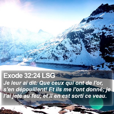 Exode 32:24 LSG Bible Verse Image