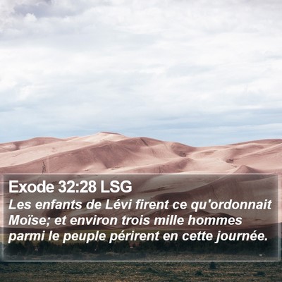 Exode 32:28 LSG Bible Verse Image