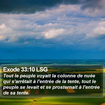 Exode 33:10 LSG Bible Verse Image