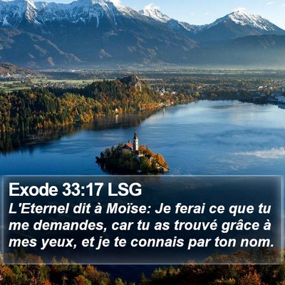 Exode 33:17 LSG Bible Verse Image