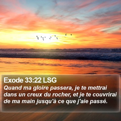 Exode 33:22 LSG Bible Verse Image