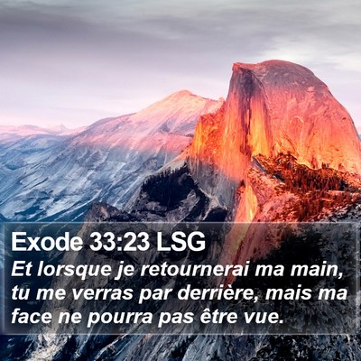 Exode 33:23 LSG Bible Verse Image