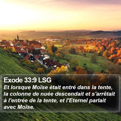 Exode 33:9 LSG Bible Verse Image