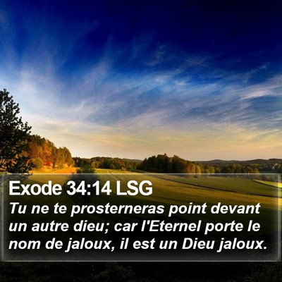 Exode 34:14 LSG Bible Verse Image