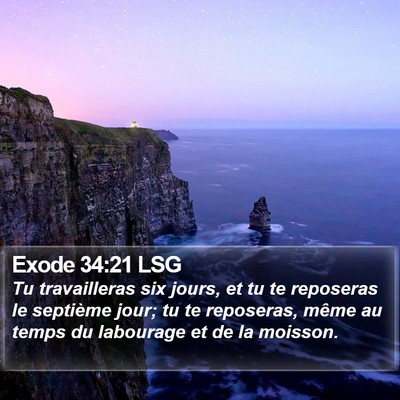 Exode 34:21 LSG Bible Verse Image