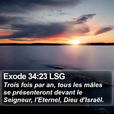 Exode 34:23 LSG Bible Verse Image