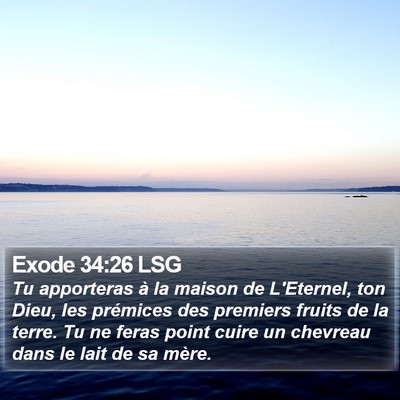 Exode 34:26 LSG Bible Verse Image
