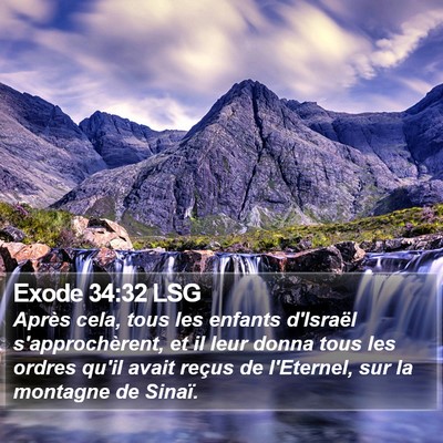 Exode 34:32 LSG Bible Verse Image