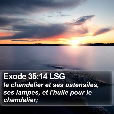 Exode 35:14 LSG Bible Verse Image
