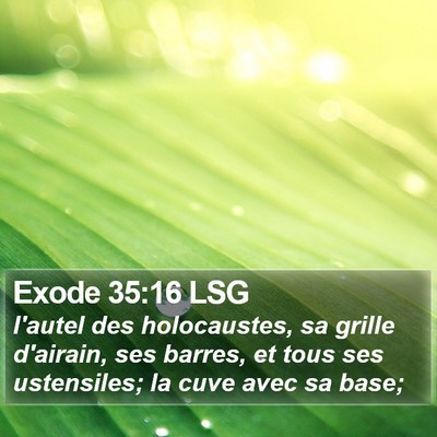 Exode 35:16 LSG Bible Verse Image
